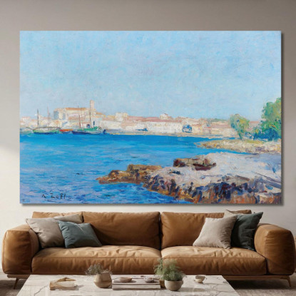 Vista Della Baia Di Rub Alto Alfred Zoff azf69 quadro stampato su tela