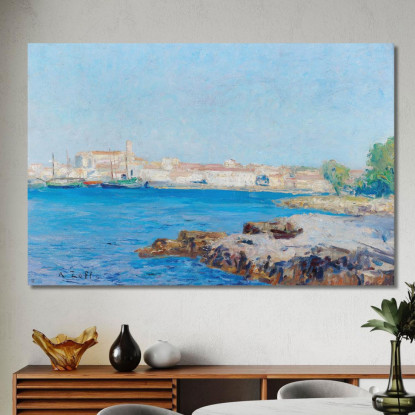 Vista Della Baia Di Rub Alto Alfred Zoff azf69 quadro stampato su tela