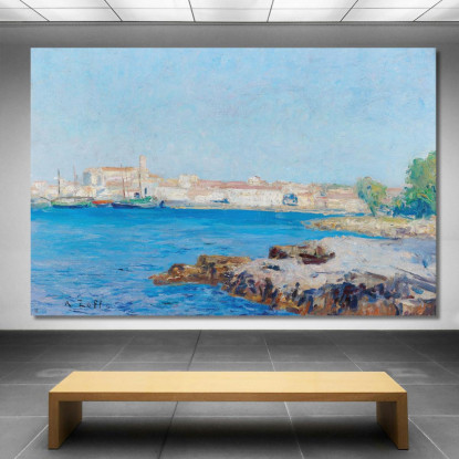 Vista Della Baia Di Rub Alto Alfred Zoff azf69 quadro stampato su tela
