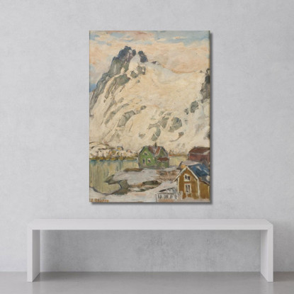 Ai Piedi Della Montagna. Studio Da Lofoten Anna Boberg abb9 quadro stampato su tela