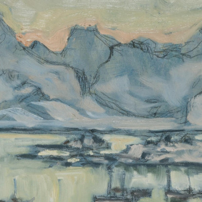 Barca Con Rete. Studio Dalle Lofoten Anna Boberg abb11 quadro stampato su tela
