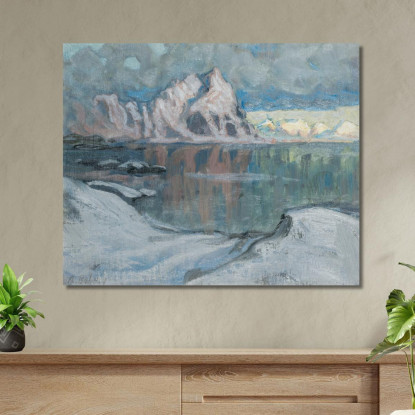 Barche Tra Le Montagne. Studio Da Lofoten Anna Boberg abb12 quadro stampato su tela