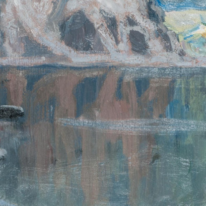 Barche Tra Le Montagne. Studio Da Lofoten Anna Boberg abb12 quadro stampato su tela