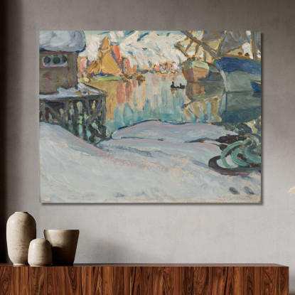 Dal Porto Di Svolvaer. Studio Da Lofoten Anna Boberg abb18 quadro stampato su tela