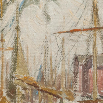 Nel Porto Di Svolvaer. Studio Da Lofoten Anna Boberg abb19 quadro stampato su tela