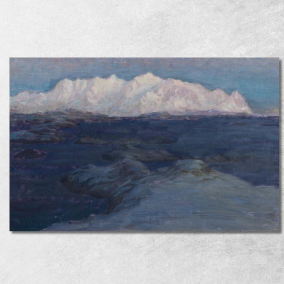 Notte Nel Negozio Molla. Studio Dalle Lofoten Anna Boberg abb28 quadro stampato su tela