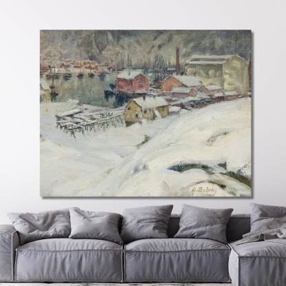 Tempo Nuvoloso. Studio Dal Nord Della Norvegia Anna Boberg abb31 quadro stampato su tela