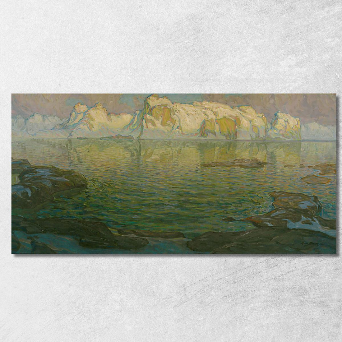 Scena Serale Silenziosa Dalle Lofoten Anna Boberg abb33 quadro stampato su tela