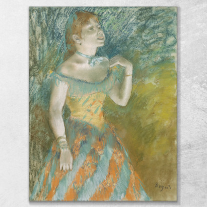Il Cantante In Verde 1884 Edgar Degas edg83 quadro stampato su tela