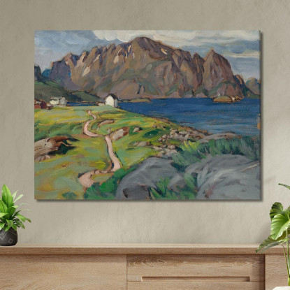 Negozio Estivo Molla. Studio Dalle Lofoten Anna Boberg abb41 quadro stampato su tela