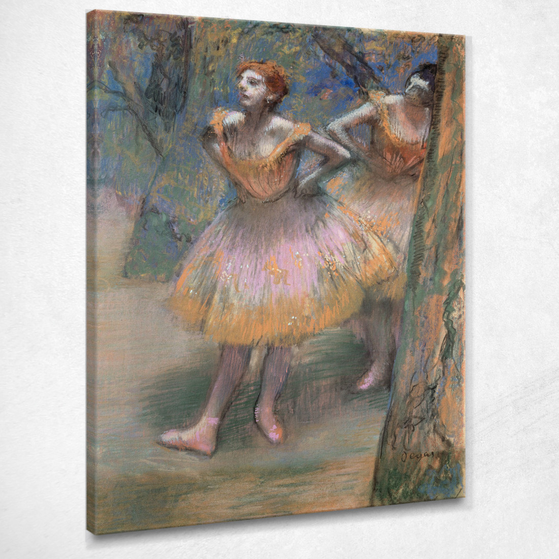 Due Ballerini Edgar Degas edg86 quadro stampato su tela