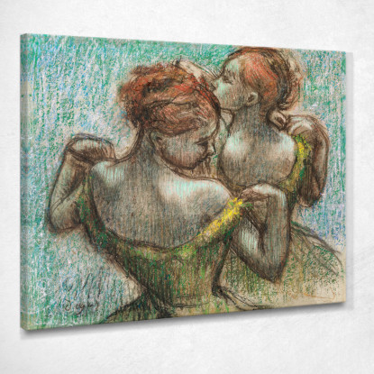 Due Ballerine A Mezza Lunghezza Edgar Degas edg87 quadro stampato su tela