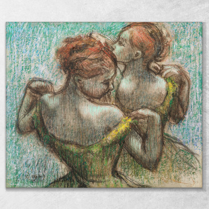 Due Ballerine A Mezza Lunghezza Edgar Degas edg87 quadro stampato su tela