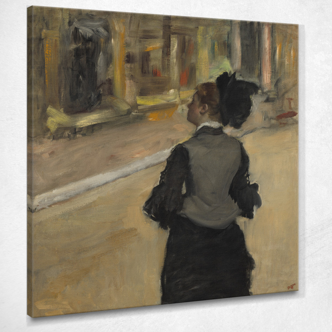 Donna Vista Da Dietro Visita Ad Un Museo Edgar Degas edg89 quadro stampato su tela