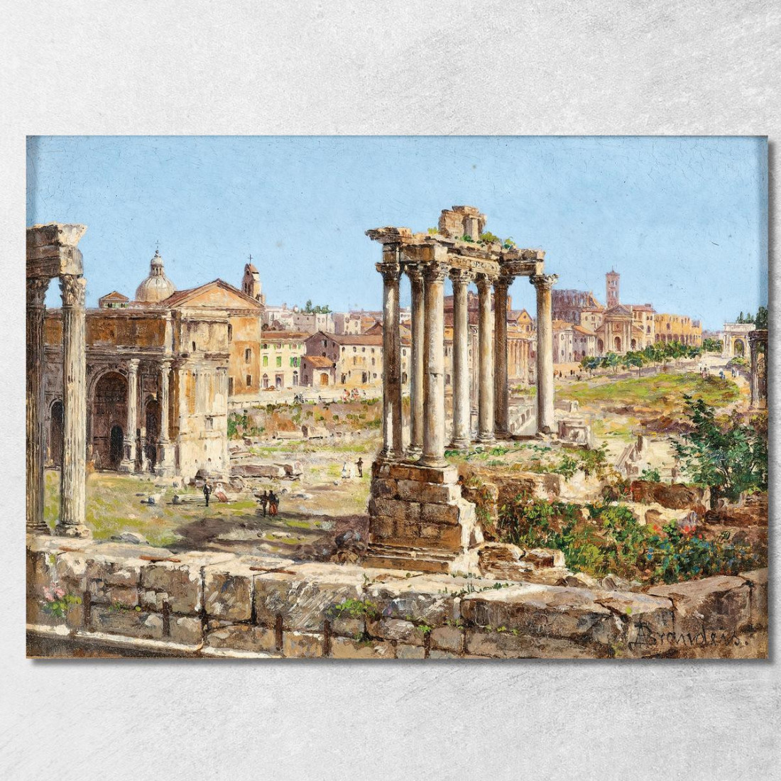 Rome Il Foro Romano Roma' Antonietta Brandeis abn31 quadro stampato su tela