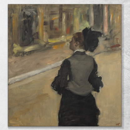 Donna Vista Da Dietro Visita Ad Un Museo Edgar Degas edg89 quadro stampato su tela