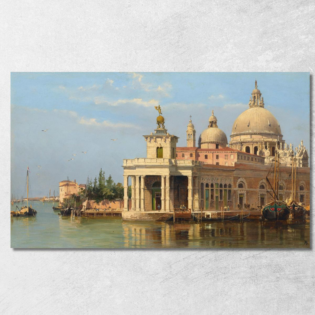 The Dogana With Santa Maria Della Salute Venice Antonietta Brandeis abn38 quadro stampato su tela