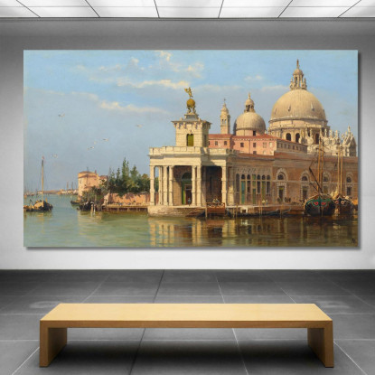 The Dogana With Santa Maria Della Salute Venice Antonietta Brandeis abn38 quadro stampato su tela