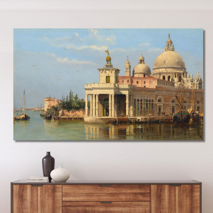 The Dogana With Santa Maria Della Salute Venice Antonietta Brandeis abn38 quadro stampato su tela