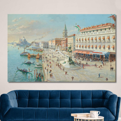 Venezia Vista Dall'Alto Con Santa Maria Della Salute In Lontananza Antonietta Brandeis abn45 quadro stampato su tela