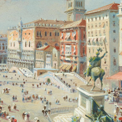 Venezia Vista Dall'Alto Con Santa Maria Della Salute In Lontananza Antonietta Brandeis abn45 quadro stampato su tela