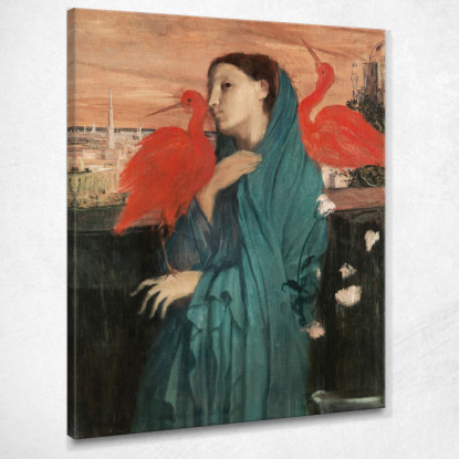 Giovane Donna Con Ibis Edgar Degas edg91 quadro stampato su tela