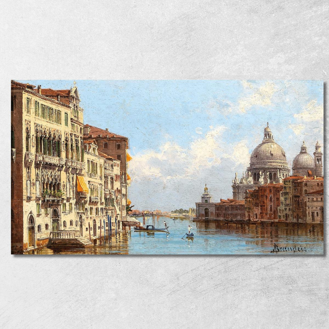 Venezia Una Vista Del Canal Grande Da Santa Maria Della Salute Antonietta Brandeis abn49 quadro stampato su tela
