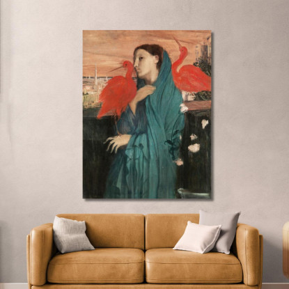 Giovane Donna Con Ibis Edgar Degas edg91 quadro stampato su tela