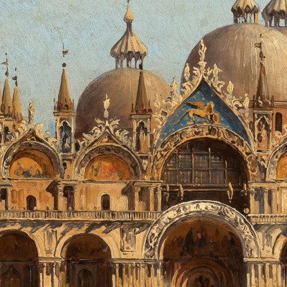 Venice La Facciata Della Basilica S. Marco Antonietta Brandeis abn52 quadro stampato su tela