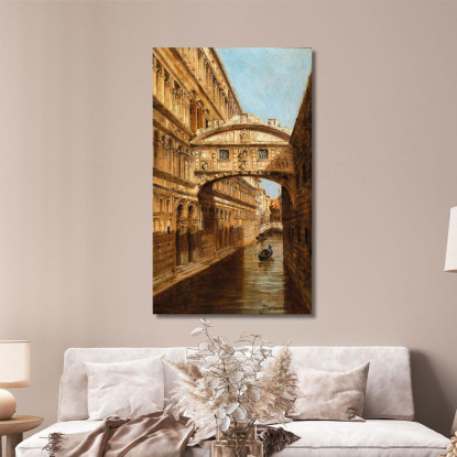Venice Le Ponte Dei Sospiri Venezia Antonietta Brandeis abn53 quadro stampato su tela