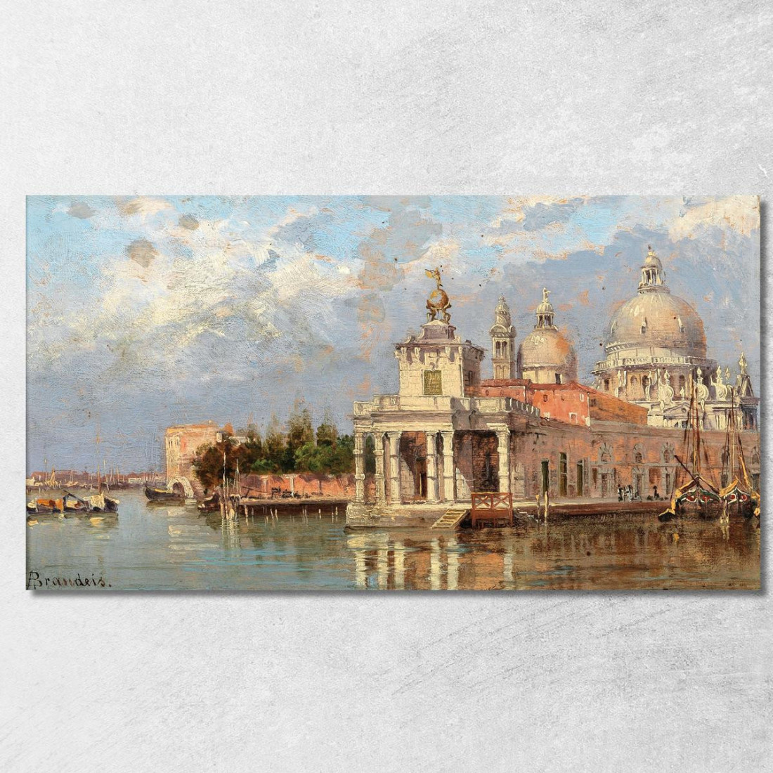Venice Santa Maria Della Salute With Old Dogana Antonietta Brandeis abn57 quadro stampato su tela
