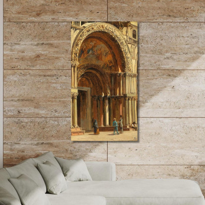 Venezia L'Ingresso Della Basilica Di San Marco Antonietta Brandeis abn58 quadro stampato su tela
