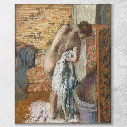 Signora Nuda Dopo Il Bagno Donna Che Si Asciuga Edgar Degas edg96 quadro stampato su tela