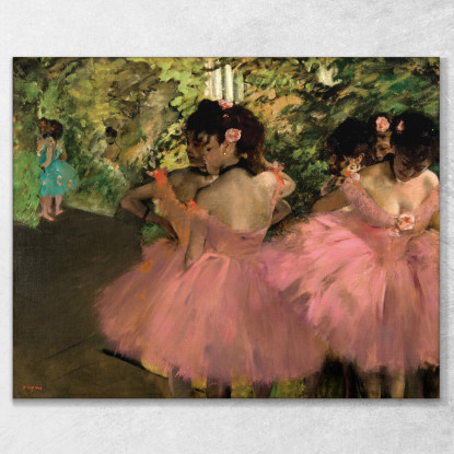 Ballerine In Rosa Edgar Degas edg98 quadro stampato su tela