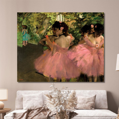 Ballerine In Rosa Edgar Degas edg98 quadro stampato su tela