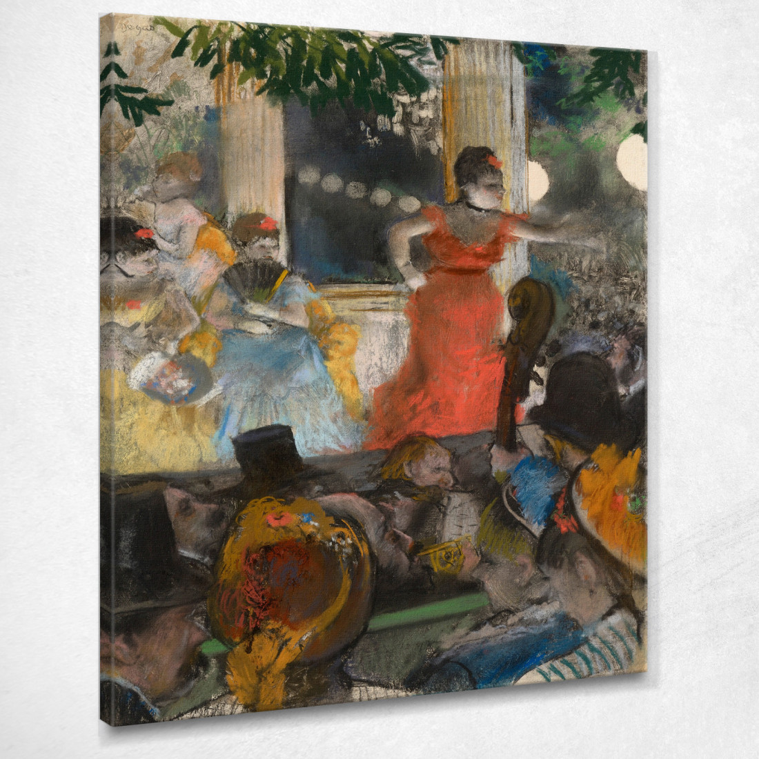 Café-Concerto A Les Ambassadeurs Edgar Degas edg99 quadro stampato su tela