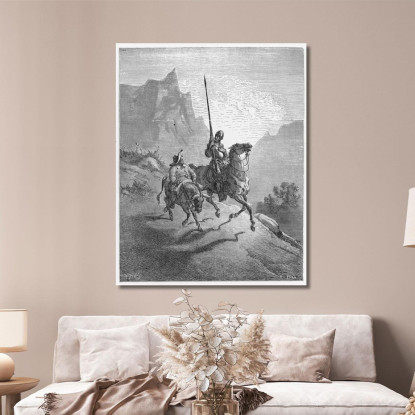 Don Chisciotte E Sancio Panza Doré Gustave gdr24 quadro stampato su tela