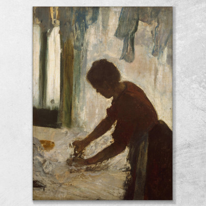 Una Donna A Stirare Edgar Degas edg102 quadro stampato su tela