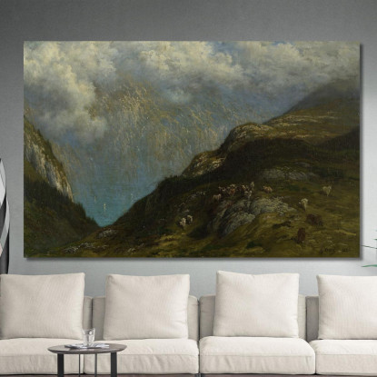 Paesaggio Montano Doré Gustave gdr56 quadro stampato su tela