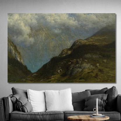 Paesaggio Montano Doré Gustave gdr56 quadro stampato su tela