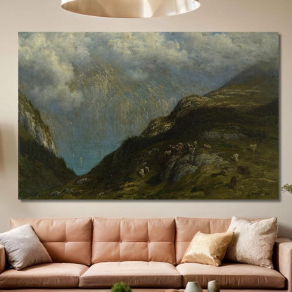 Paesaggio Montano Doré Gustave gdr56 quadro stampato su tela