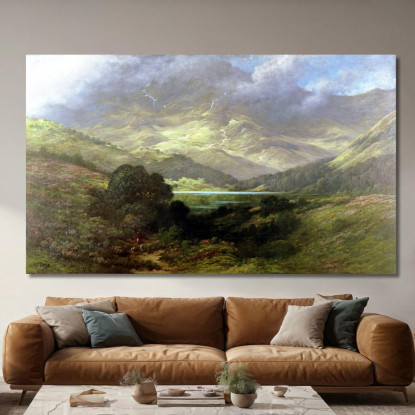 Highlands Scozzesi Doré Gustave gdr62 quadro stampato su tela