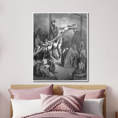 La Croce È Innalzata Doré Gustave gdr70 quadro stampato su tela