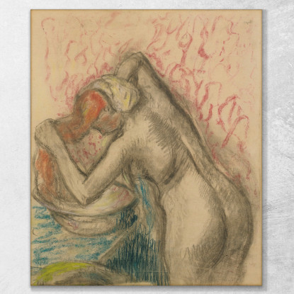 Dopo Il Bagno (Donna Che Si Asciuga I Capelli) Edgar Degas edg110 quadro stampato su tela
