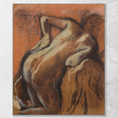 Dopo Il Bagno La Donna Si Asciuga Edgar Degas edg112 quadro stampato su tela