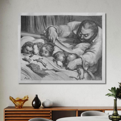 Fiabe Pl 13 Doré Gustave gdr130 quadro stampato su tela