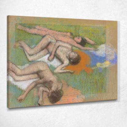 Dopo Il Bagno Tre Donne Nude Edgar Degas edg113 quadro stampato su tela