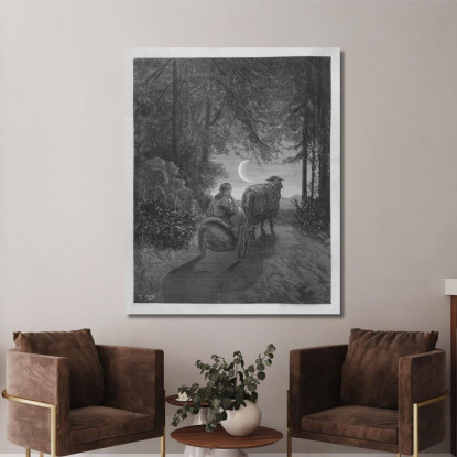 Fiabe Pl 31 Doré Gustave gdr148 quadro stampato su tela