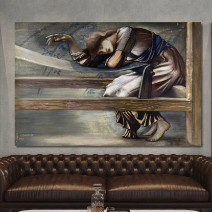 La Serie Briar Rose - Studio Per 'The Garden Court' 1890 Edward Burne Jones ebj21 quadro stampato su tela