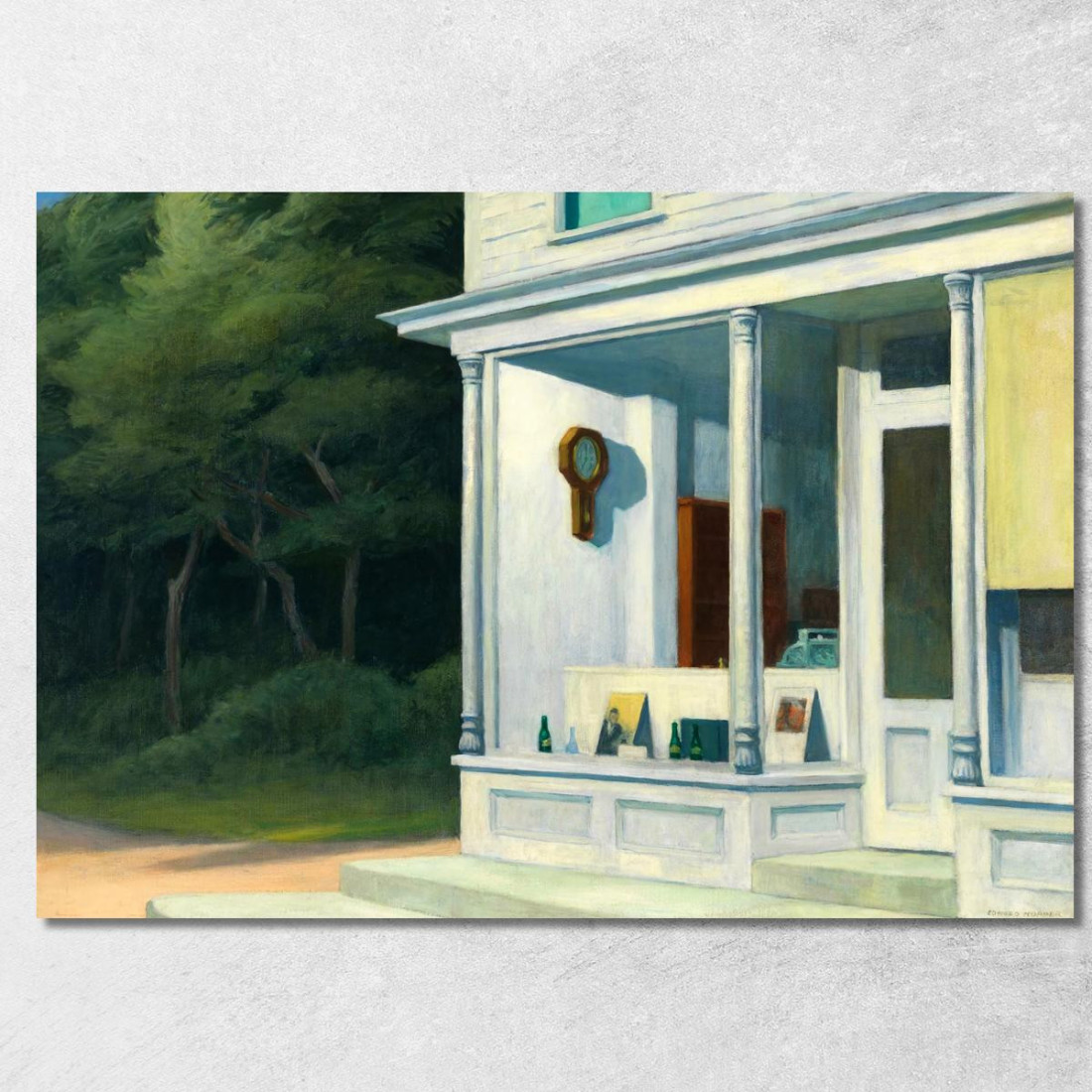 Le Sette Del Mattino. Edward Hopper eho37 quadro stampato su tela